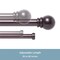 Kenney Mfg Kenney Hamlin 1" Premium Decorative Window Double Curtain Rod, 36-66", Weathered Brown KN85061V1 - alternate 5